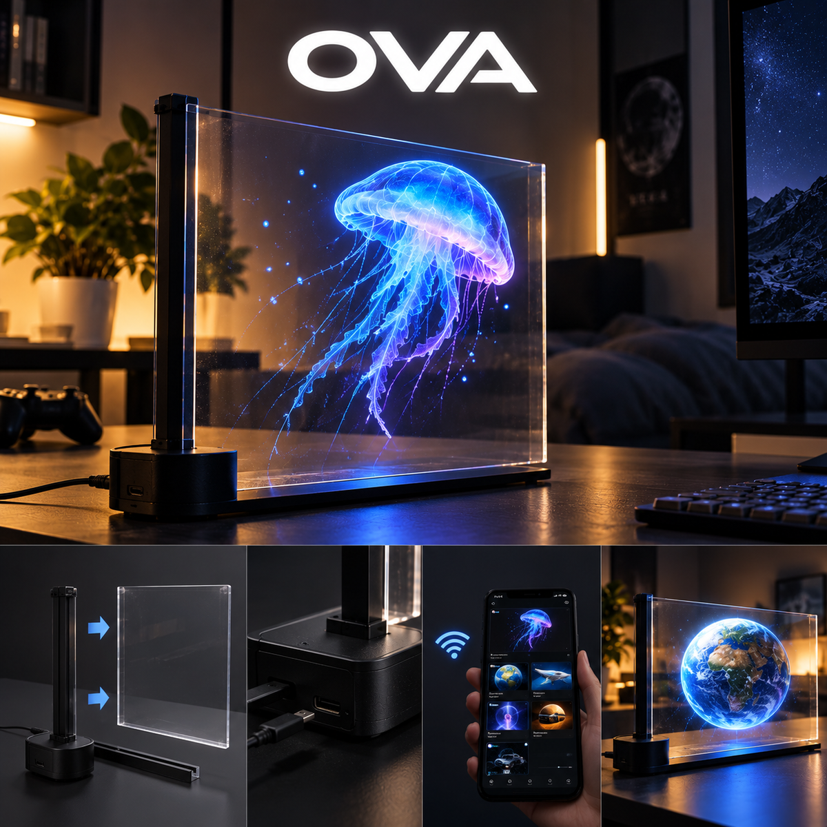 Présentation de l’écran holographique 3D OVA